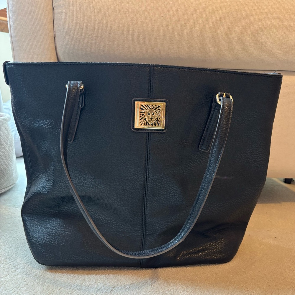 Black Leather Tote Bag